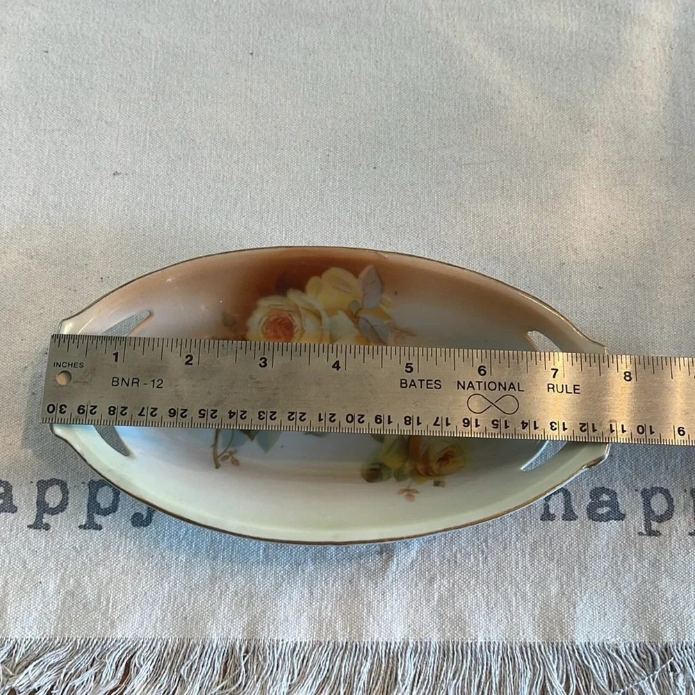 VINTAGE Candy Dish/Floral/Oval Shape